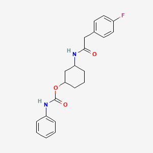 3-(2-(4-Fluorophenyl)acetamido)cyclohexyl phenylcarbamate