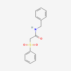 molecular formula C15H15NO3S B2481265 2-(benzenesulfonyl)-N-benzylacetamide CAS No. 639007-39-9