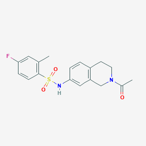 N-(2-acetyl-1,2,3,4-tetrahydroisoquinolin-7-yl)-4-fluoro-2-methylbenzenesulfonamide