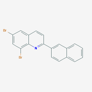 molecular formula C19H11Br2N B2481283 6,8-Dibromo-2-(2-naphthyl)quinoline CAS No. 860789-79-3