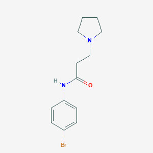 molecular formula C13H17BrN2O B248130 N-(4-bromophenyl)-3-(pyrrolidin-1-yl)propanamide 