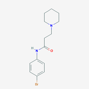 molecular formula C14H19BrN2O B248133 N-(4-bromophenyl)-3-(piperidin-1-yl)propanamide 