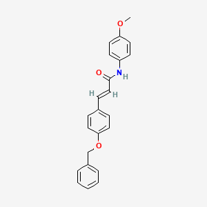molecular formula C23H21NO3 B2481332 (E)-N-(4-甲氧基苯基)-3-(4-苯基甲氧基苯基)丙-2-烯酰胺 CAS No. 466661-54-1