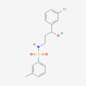 molecular formula C16H18ClNO3S B2481341 N-(3-(3-chlorophenyl)-3-hydroxypropyl)-3-methylbenzenesulfonamide CAS No. 2034418-72-7
