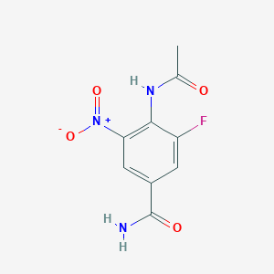 molecular formula C9H8FN3O4 B2481388 4-Acetamido-3-fluoro-5-nitrobenzamide CAS No. 1955530-53-6