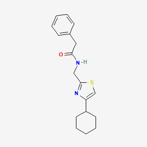 molecular formula C18H22N2OS B2481395 N-[(4-cyclohexyl-1,3-thiazol-2-yl)methyl]-2-phenylacetamide CAS No. 2034335-35-6
