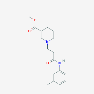 molecular formula C18H26N2O3 B248142 Ethyl 1-[3-oxo-3-(3-toluidino)propyl]-3-piperidinecarboxylate 