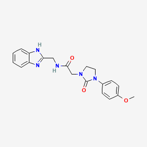 molecular formula C20H21N5O3 B2481443 N-((1H-benzo[d]imidazol-2-yl)methyl)-2-(3-(4-methoxyphenyl)-2-oxoimidazolidin-1-yl)acetamide CAS No. 1323645-67-5