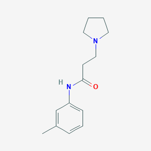 molecular formula C14H20N2O B248145 N-(3-methylphenyl)-3-(pyrrolidin-1-yl)propanamide 