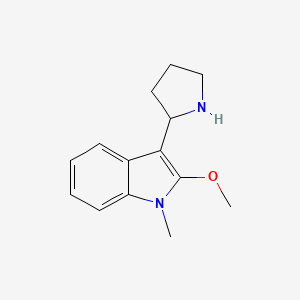 molecular formula C14H18N2O B2481478 2-Methoxy-1-methyl-3-pyrrolidin-2-ylindole CAS No. 2309449-80-5