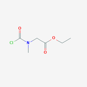 molecular formula C6H10ClNO3 B2481519 ethyl 2-[carbonochloridoyl(methyl)amino]acetate CAS No. 33206-00-7