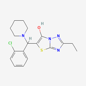 5-((2-Chlorophenyl)(piperidin-1-yl)methyl)-2-ethylthiazolo[3,2-b][1,2,4]triazol-6-ol