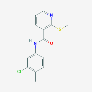 molecular formula C14H13ClN2OS B2481535 N-(3-chloro-4-methylphenyl)-2-methylsulfanylpyridine-3-carboxamide CAS No. 808178-91-8