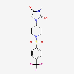 3-Methyl-1-(1-((4-(trifluoromethyl)phenyl)sulfonyl)piperidin-4-yl)imidazolidine-2,4-dione