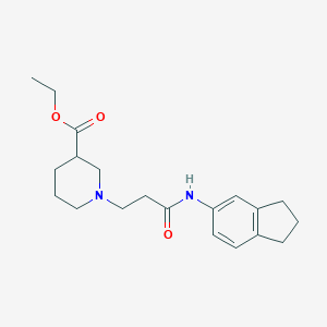 molecular formula C20H28N2O3 B248155 ethyl 1-[3-(2,3-dihydro-1H-inden-5-ylamino)-3-oxopropyl]piperidine-3-carboxylate 