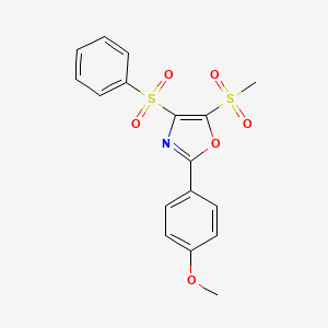 2-(4-Methoxyphenyl)-5-(methylsulfonyl)-4-(phenylsulfonyl)oxazole