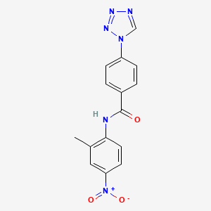 molecular formula C15H12N6O3 B2481557 N-(2-methyl-4-nitrophenyl)-4-(1H-tetrazol-1-yl)benzamide CAS No. 887349-22-6