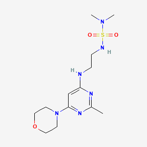 molecular formula C13H24N6O3S B2481559 N-{2-[(dimethylsulfamoyl)amino]ethyl}-2-methyl-6-(morpholin-4-yl)pyrimidin-4-amine CAS No. 1257550-12-1