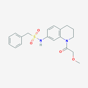 molecular formula C19H22N2O4S B2481573 N-(1-(2-methoxyacetyl)-1,2,3,4-tetrahydroquinolin-7-yl)-1-phenylmethanesulfonamide CAS No. 1171943-69-3