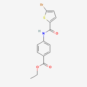 molecular formula C14H12BrNO3S B2481584 ethyl 4-(5-bromothiophene-2-amido)benzoate CAS No. 391224-05-8