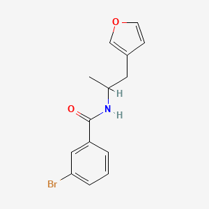 molecular formula C14H14BrNO2 B2481599 3-bromo-N-[1-(furan-3-yl)propan-2-yl]benzamide CAS No. 1795410-66-0