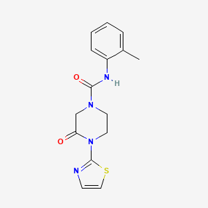 molecular formula C15H16N4O2S B2481634 N-(2-methylphenyl)-3-oxo-4-(1,3-thiazol-2-yl)piperazine-1-carboxamide CAS No. 2320457-22-3