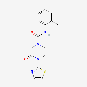 3-oxo-4-(thiazol-2-yl)-N-(o-tolyl)piperazine-1-carboxamide