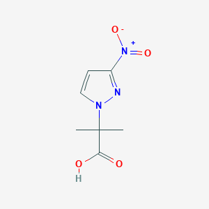 molecular formula C7H9N3O4 B2481636 2-methyl-2-(3-nitro-1H-pyrazol-1-yl)propanoic acid CAS No. 1006435-66-0
