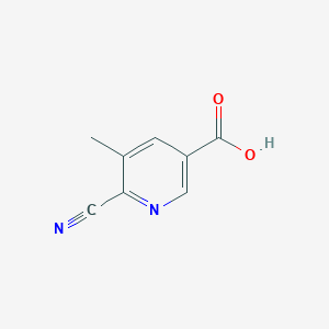 molecular formula C8H6N2O2 B2481641 6-Cyano-5-methylnicotinic acid CAS No. 1360953-72-5