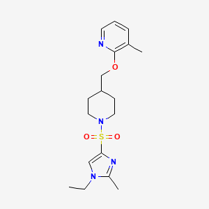 2-[[1-(1-Ethyl-2-methylimidazol-4-yl)sulfonylpiperidin-4-yl]methoxy]-3-methylpyridine