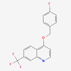 4-[(4-Fluorophenyl)methoxy]-7-(trifluoromethyl)quinoline