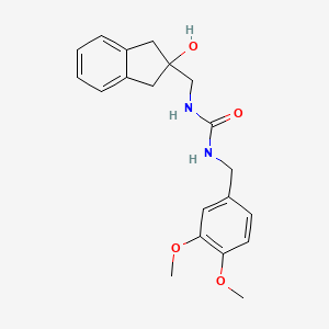 1-(3,4-dimethoxybenzyl)-3-((2-hydroxy-2,3-dihydro-1H-inden-2-yl)methyl)urea
