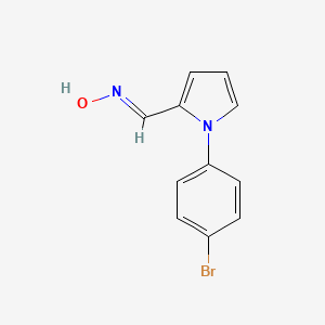 molecular formula C11H9BrN2O B2481652 (E)-1-[1-(4-bromophenyl)-1H-pyrrol-2-yl]-N-hydroxymethanimine CAS No. 383148-29-6