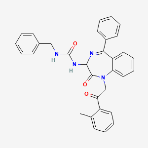 1-(1-(2-(2-methylphenyl)-2-oxoethyl)-2-oxo-5-phenyl-2,3-dihydro-1H-1,4-diazepin-3-yl)-3-benzylurea