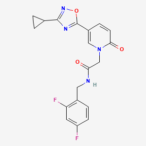 2-[5-(3-cyclopropyl-1,2,4-oxadiazol-5-yl)-2-oxopyridin-1(2H)-yl]-N-(2,4-difluorobenzyl)acetamide