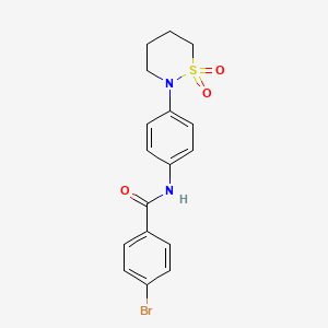 4-bromo-N-[4-(1,1-dioxothiazinan-2-yl)phenyl]benzamide