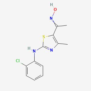 N-(2-chlorophenyl)-5-[1-(hydroxyimino)ethyl]-4-methyl-1,3-thiazol-2-amine