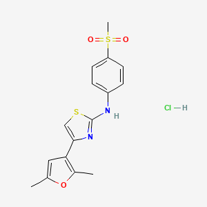 4-(2,5-dimethylfuran-3-yl)-N-(4-(methylsulfonyl)phenyl)thiazol-2-amine hydrochloride