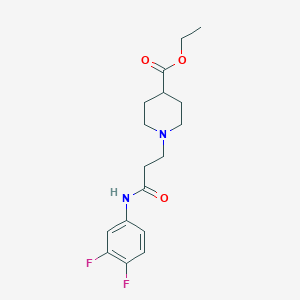 molecular formula C17H22F2N2O3 B248172 Ethyl 1-[3-(3,4-difluoroanilino)-3-oxopropyl]-4-piperidinecarboxylate 