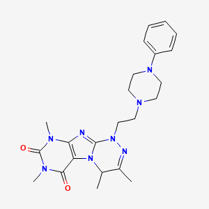 3,4,7,9-tetramethyl-1-(2-(4-phenylpiperazin-1-yl)ethyl)-7,9-dihydro-[1,2,4]triazino[3,4-f]purine-6,8(1H,4H)-dione