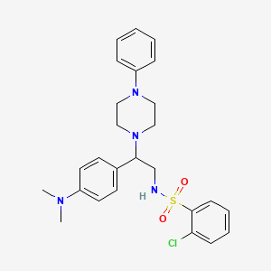 2-chloro-N-(2-(4-(dimethylamino)phenyl)-2-(4-phenylpiperazin-1-yl)ethyl)benzenesulfonamide