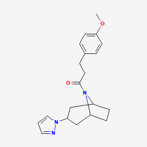 1-((1R,5S)-3-(1H-pyrazol-1-yl)-8-azabicyclo[3.2.1]octan-8-yl)-3-(4-methoxyphenyl)propan-1-one