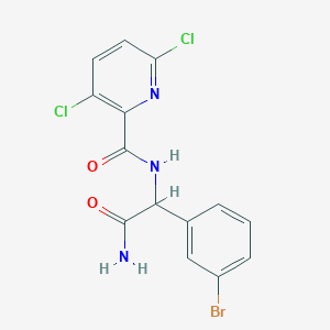 2-(3-Bromophenyl)-2-[(3,6-dichloropyridin-2-yl)formamido]acetamide