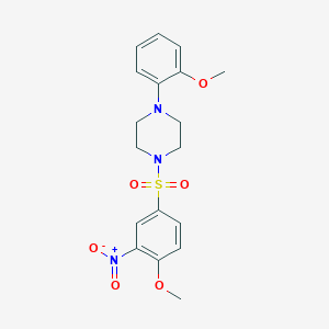 1-(4-Methoxy-3-nitrophenyl)sulfonyl-4-(2-methoxyphenyl)piperazine