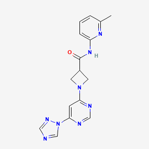 1-(6-(1H-1,2,4-triazol-1-yl)pyrimidin-4-yl)-N-(6-methylpyridin-2-yl)azetidine-3-carboxamide