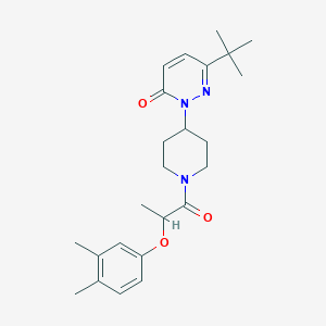 6-Tert-butyl-2-[1-[2-(3,4-dimethylphenoxy)propanoyl]piperidin-4-yl]pyridazin-3-one
