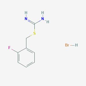 {[(2-Fluorophenyl)methyl]sulfanyl}methanimidamide hydrobromide