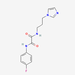 N'-(4-fluorophenyl)-N-(3-imidazol-1-ylpropyl)oxamide