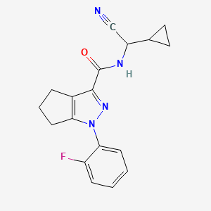 N-[cyano(cyclopropyl)methyl]-1-(2-fluorophenyl)-1H,4H,5H,6H-cyclopenta[c]pyrazole-3-carboxamide