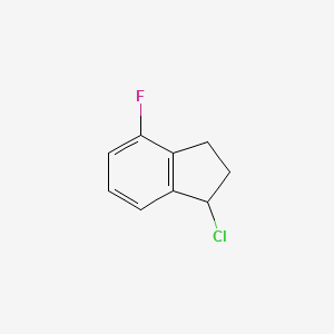 molecular formula C9H8ClF B2481818 1-chloro-4-fluoro-2,3-dihydro-1H-indene CAS No. 1082399-60-7